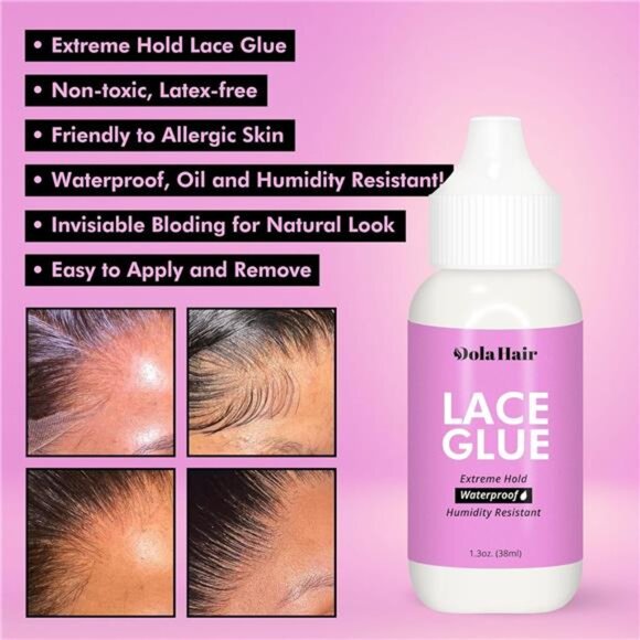 Lace Wig Glue Kit - Waterproof Lace Front Glue for Wigs & Hair - Picture 5 of 8